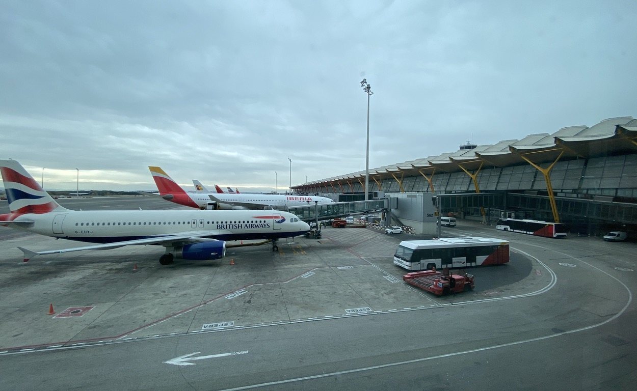 Las vistas desde la Sala VIP de Iberia.