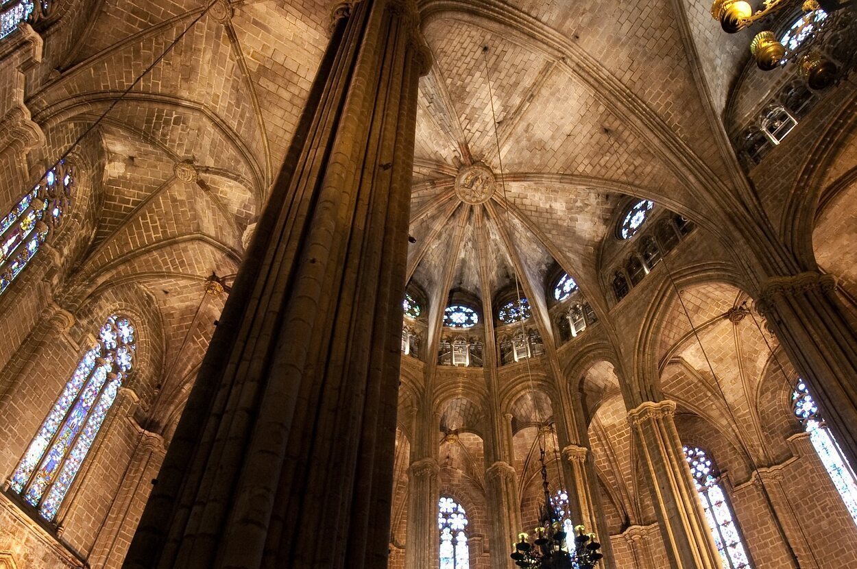Detalle del ábside de altar mayor de la catedral de Barcelona
