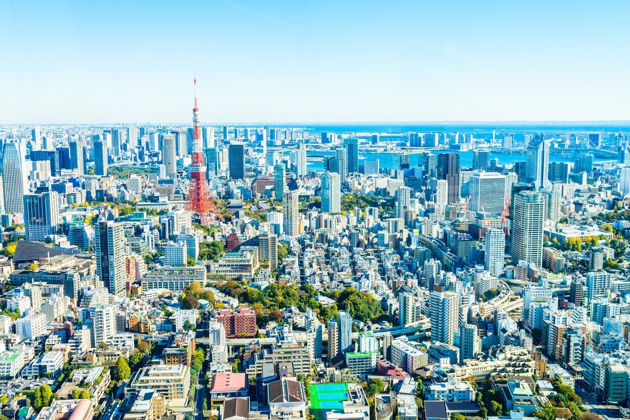 Vista del Skyline de Tokyo