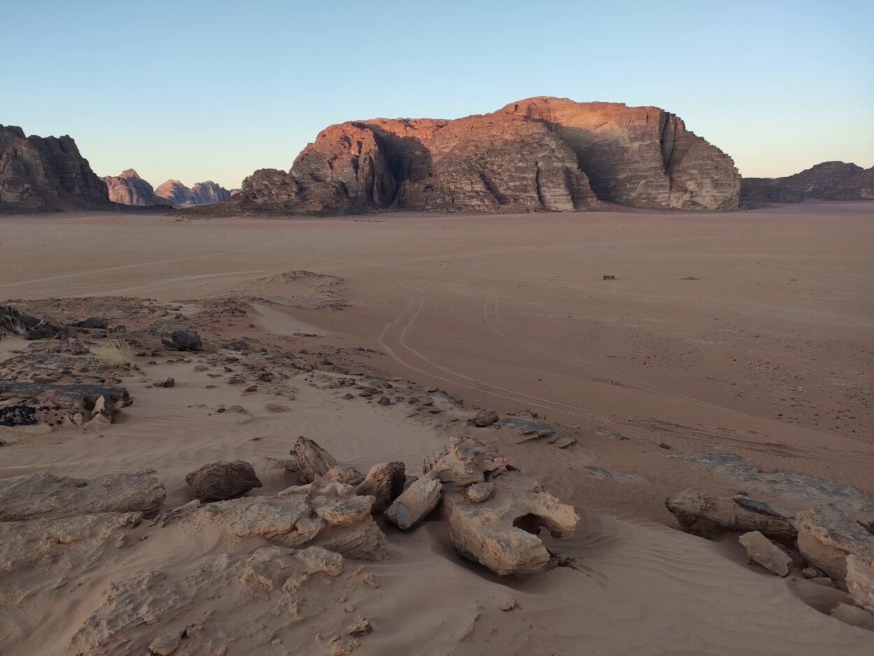 El desierto de Wadi Rum al atardecer