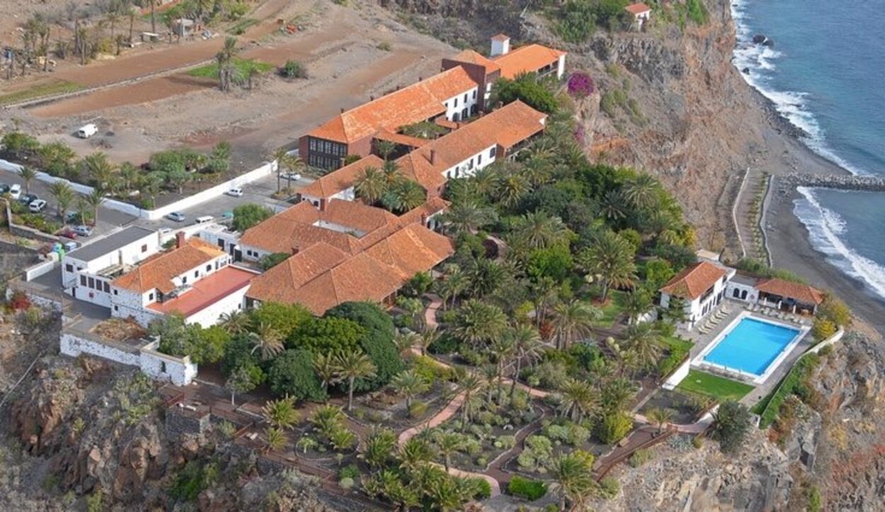 El recinto del parador Gibralfaro visto desde el cielo