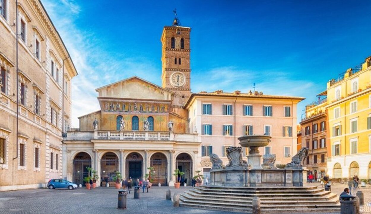 Piazza di Santa María in Trastevere en Roma