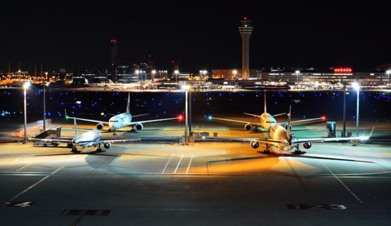 En una de sus azoteas se puedever una visión panorámica de toda la flota de aviones