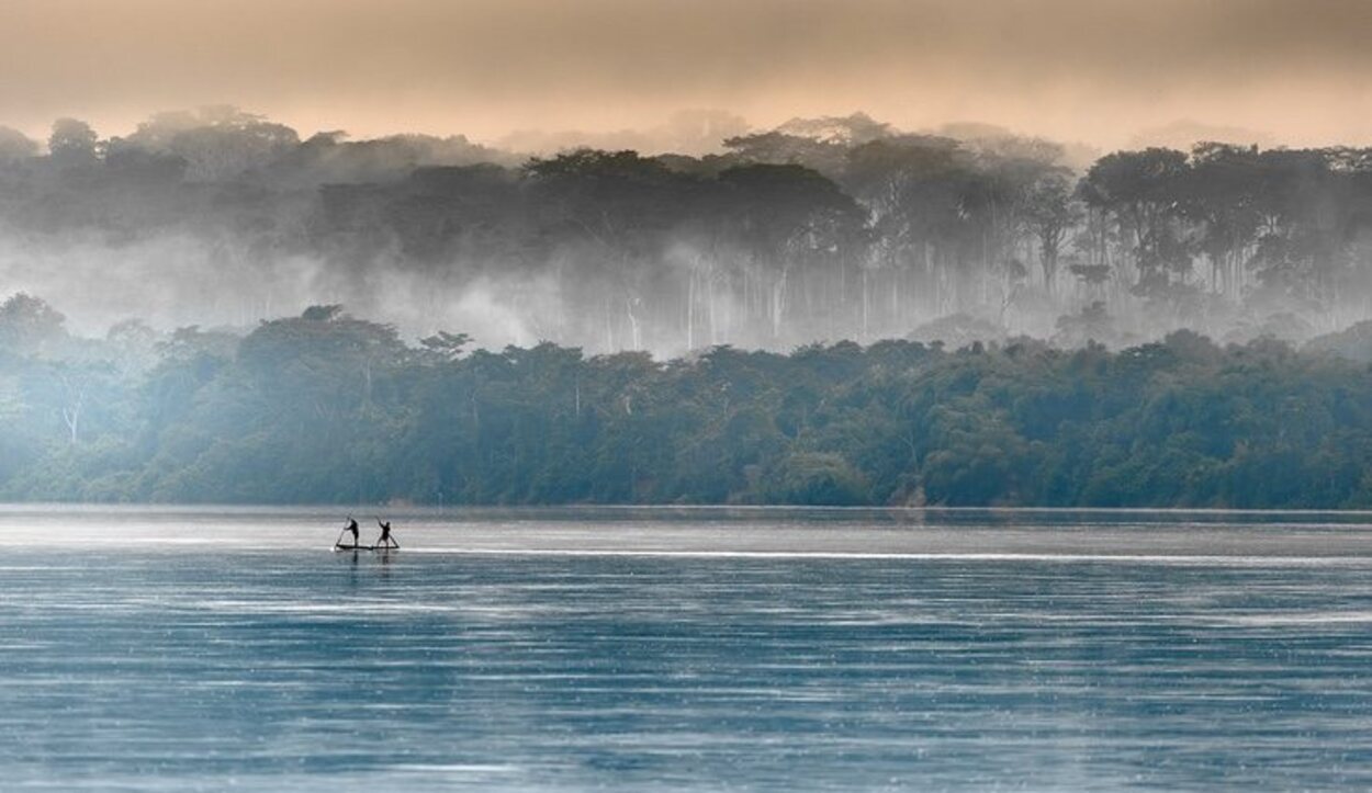 Río Sangha en el Congo