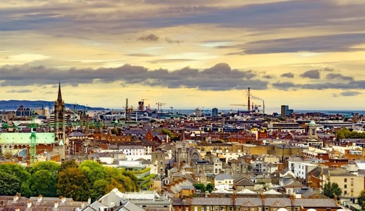 Vistas de todo Dublín desde la séptima planta