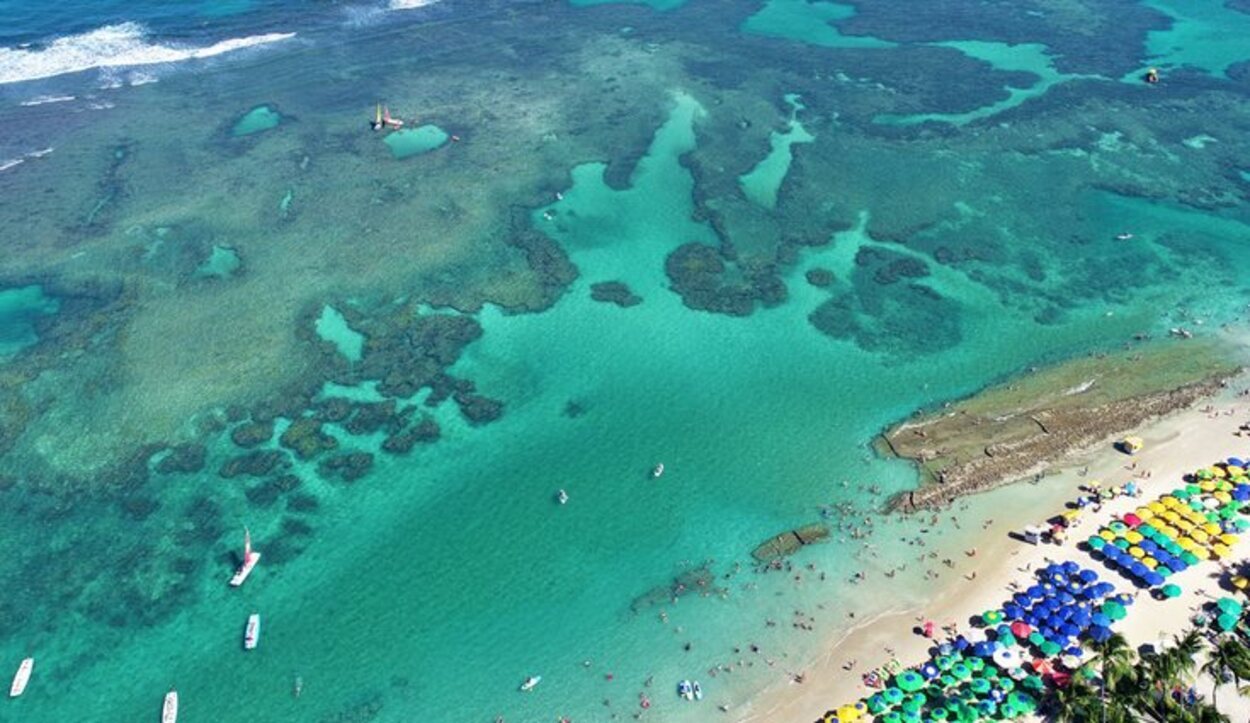 Apariencia de las llamadas 'piscinas naturales' desde vista aérea