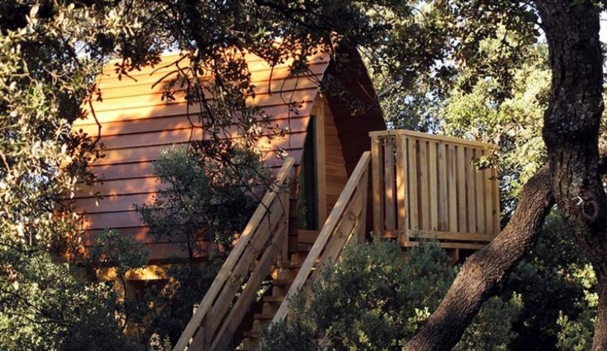 Cabaña en un árbol en la Gargantilla de Lozoya/ Fuente: Monte Holiday