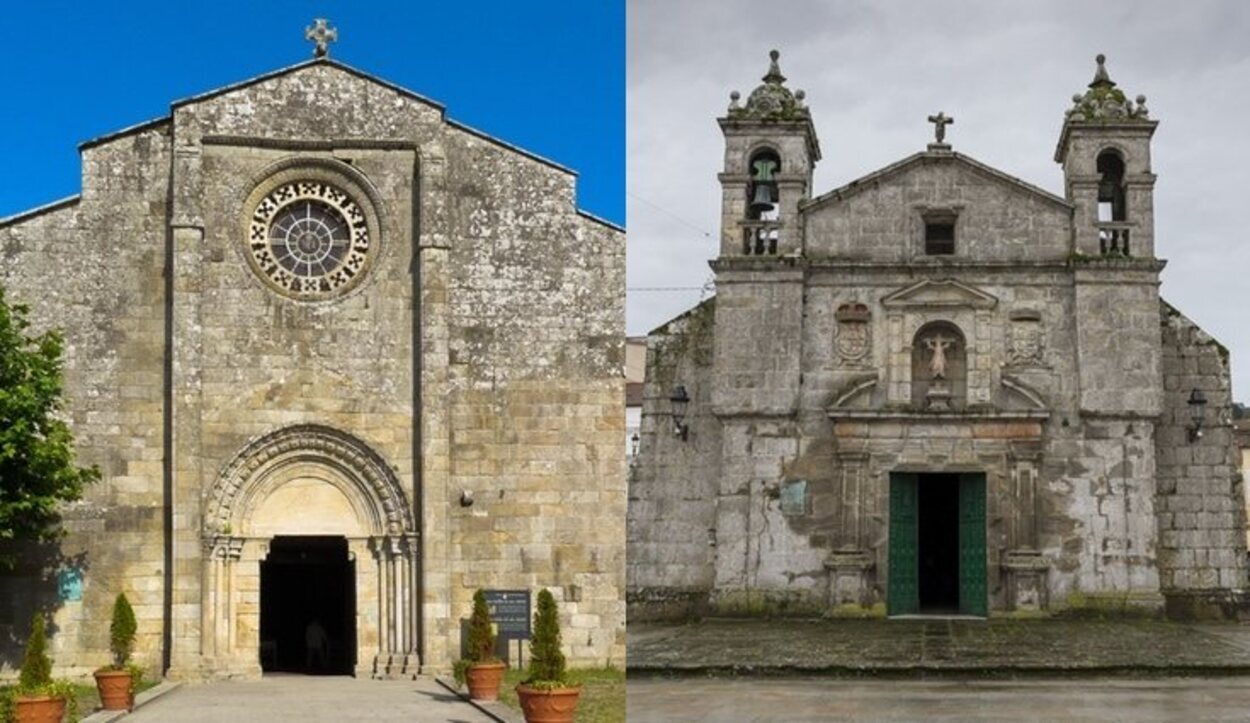 Excolegiata de Santa María y la Capilla de Santa Liberata respectivamente