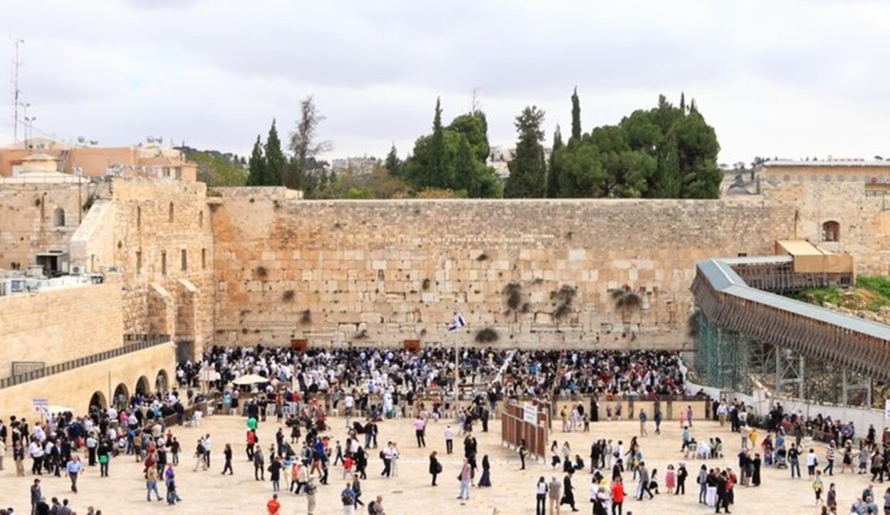 Muro de las Lamentaciones, en el barrio Judío de Jerusalén