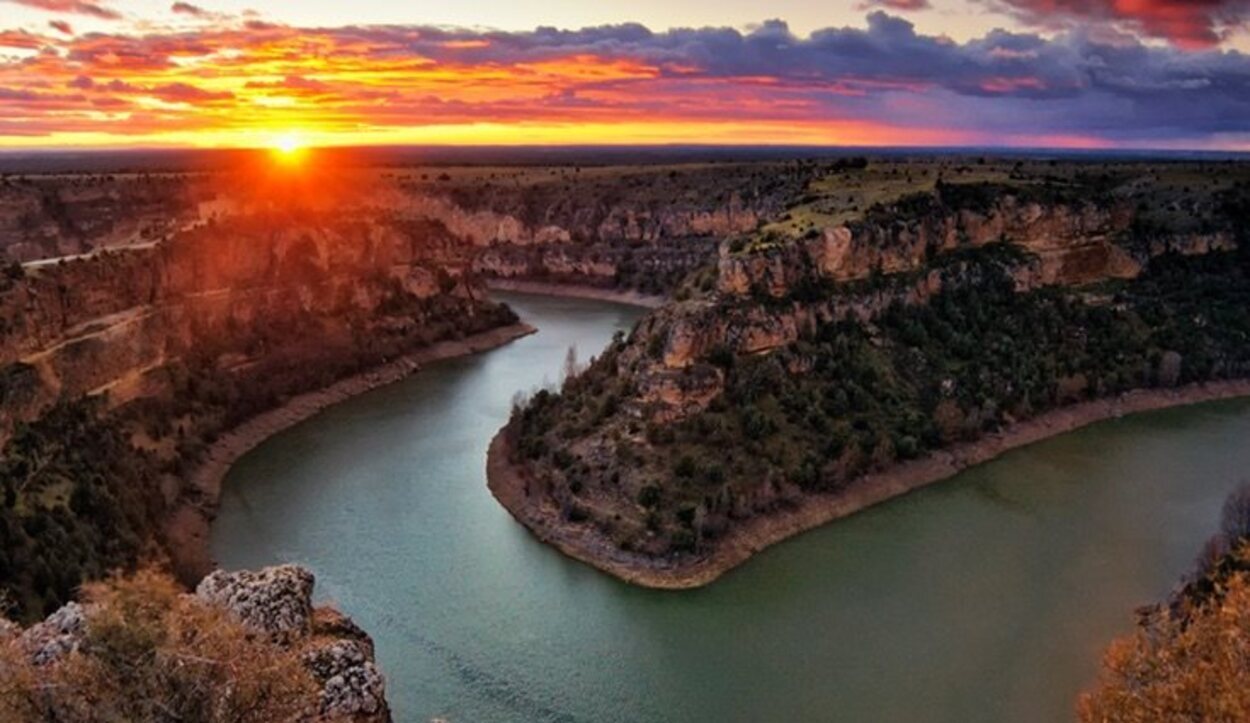 Los atardeceres en las Hoces del Duratón son impresionantes