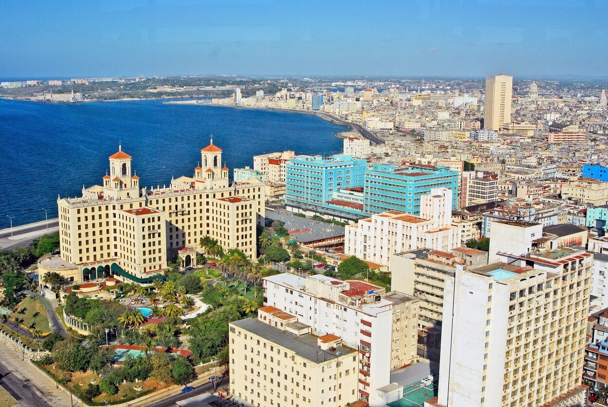 Vista de Vedado con el Hotel Nacional como emblema principal