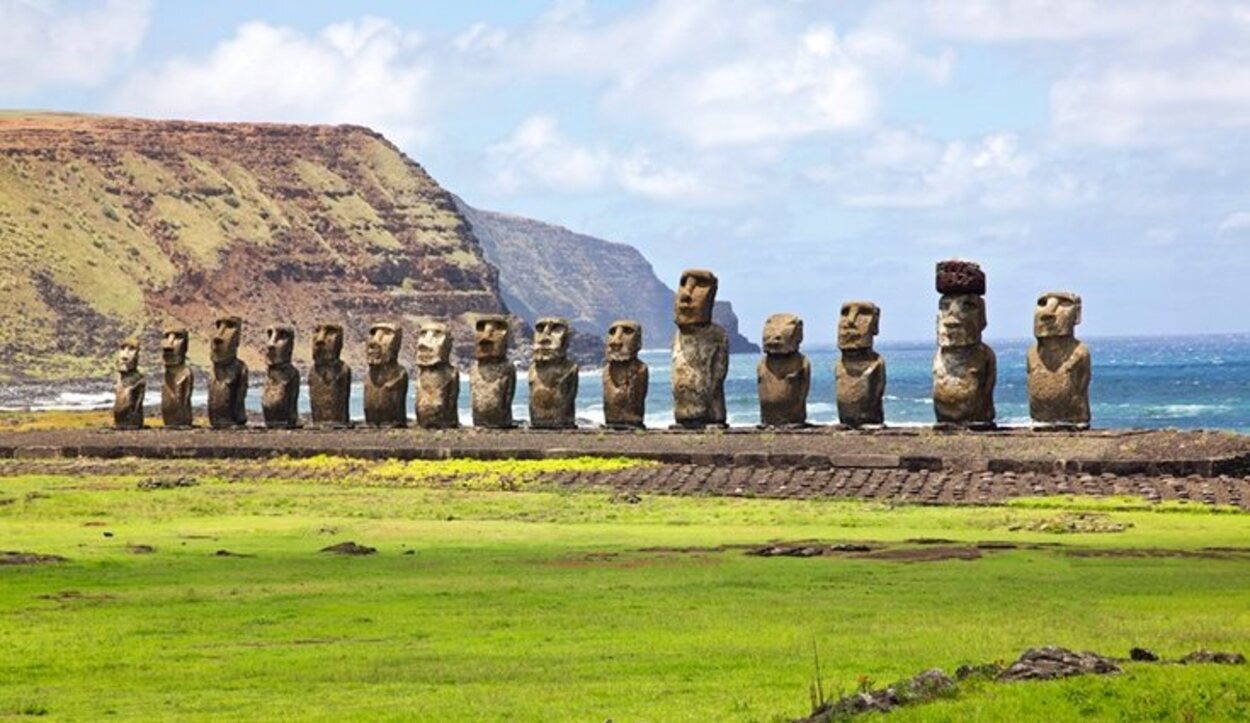 Ahu Tongariki en la Isla de Pascua