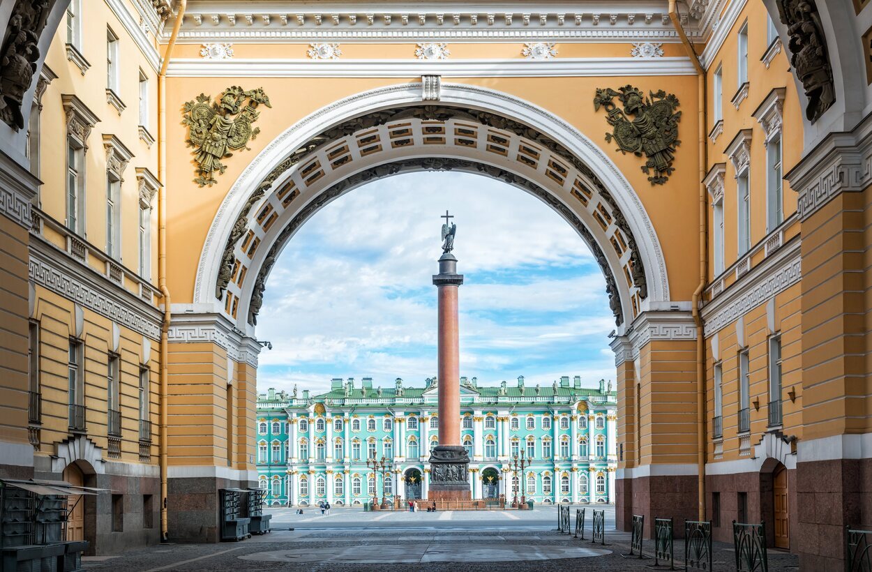 Una de las vistas del Palacio de Invierno de san petersburgo