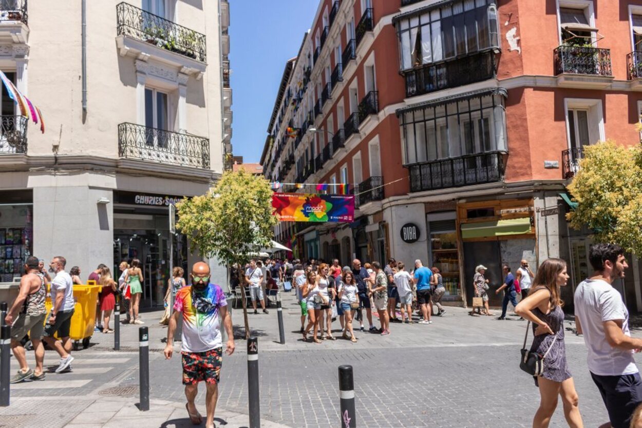 En Chueca se puede encontrar mucho ambiente LGTBI