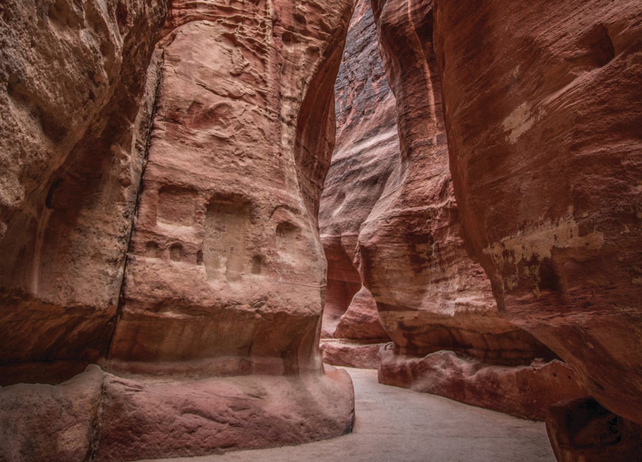 Desfiladero del Siq, la entrada al complejo de Petra