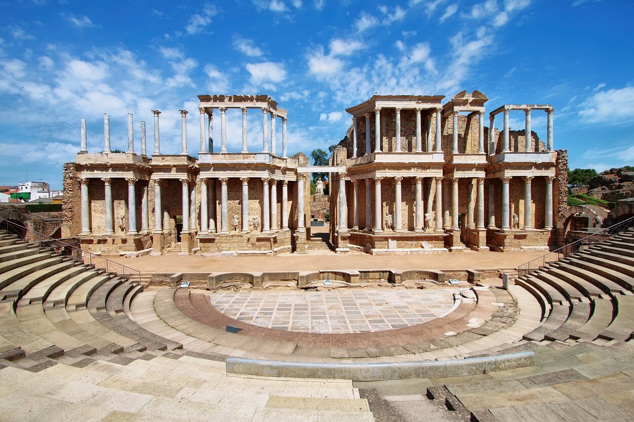 Vista panorámica del Teatro Romano de Mérida