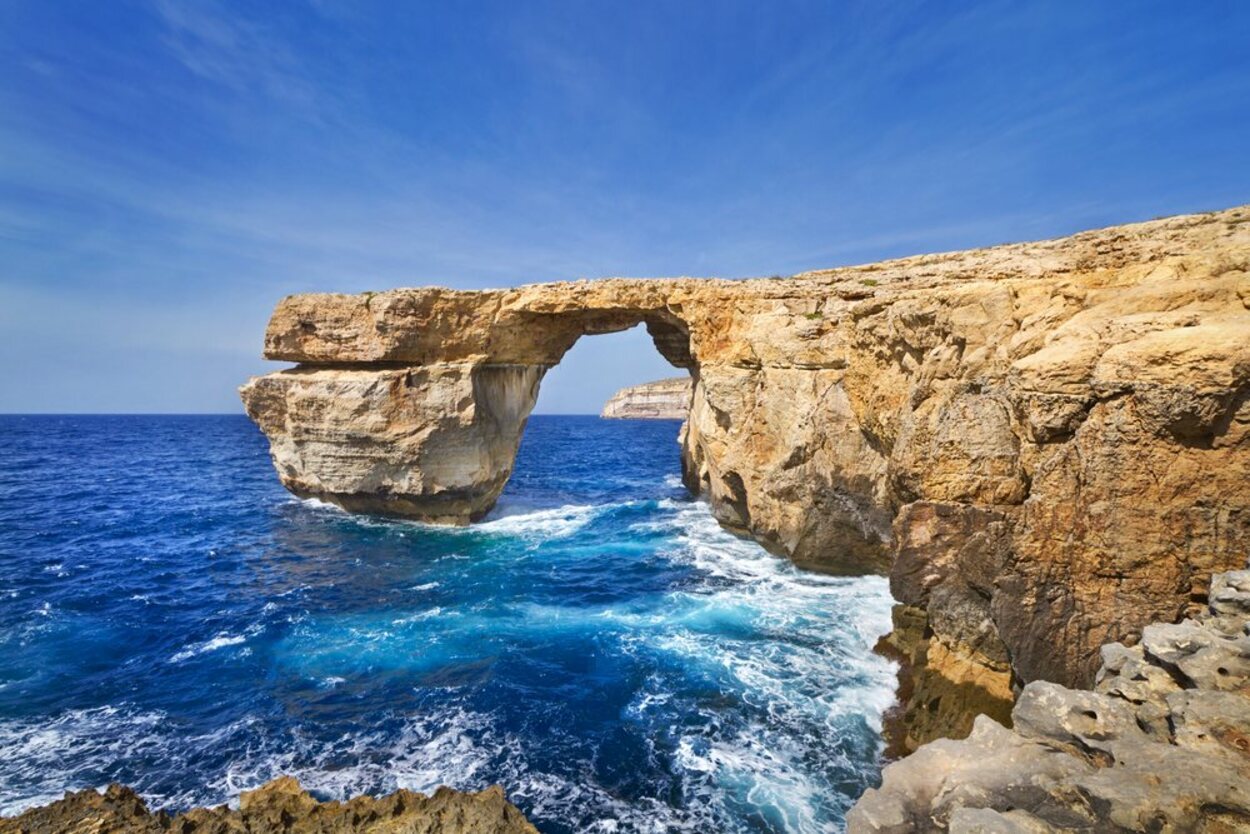 La Ventana Azul tenía este aspecto antes de derrumbarse en 2017