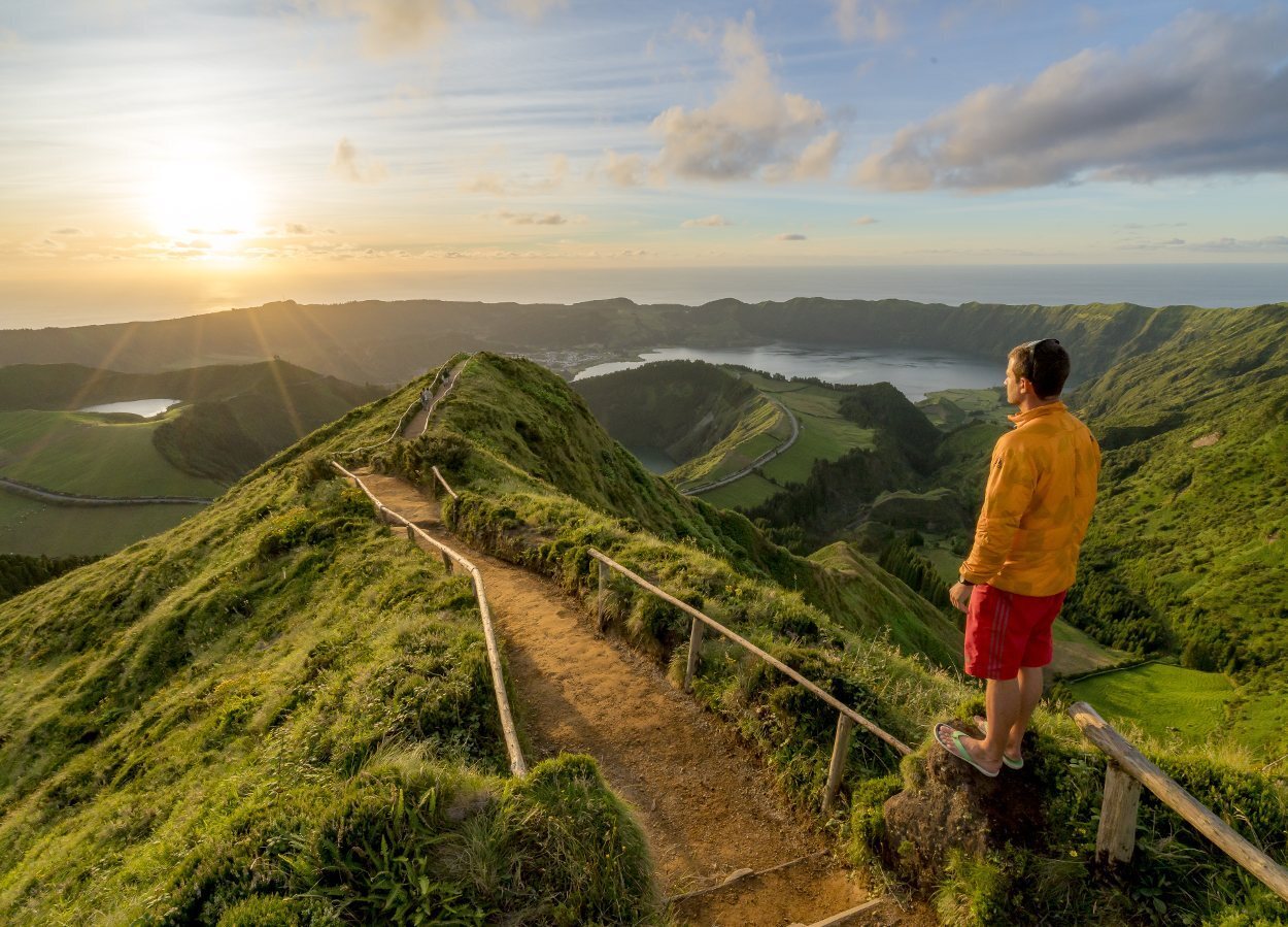 Vistas de Azores desde el Miradouro Grota do Inferno