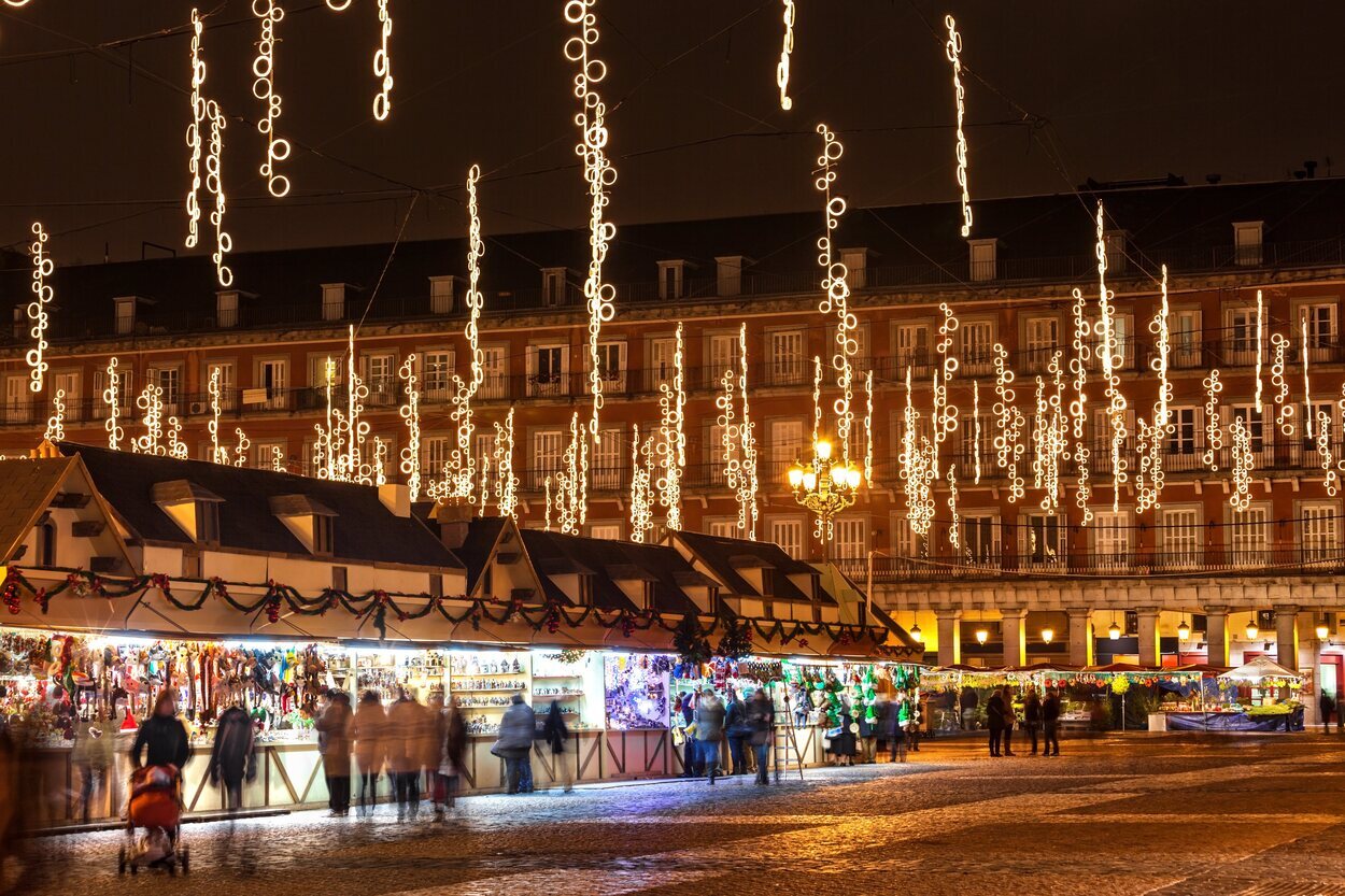 Madrid está repleta de puestos navideños durante las fiestas