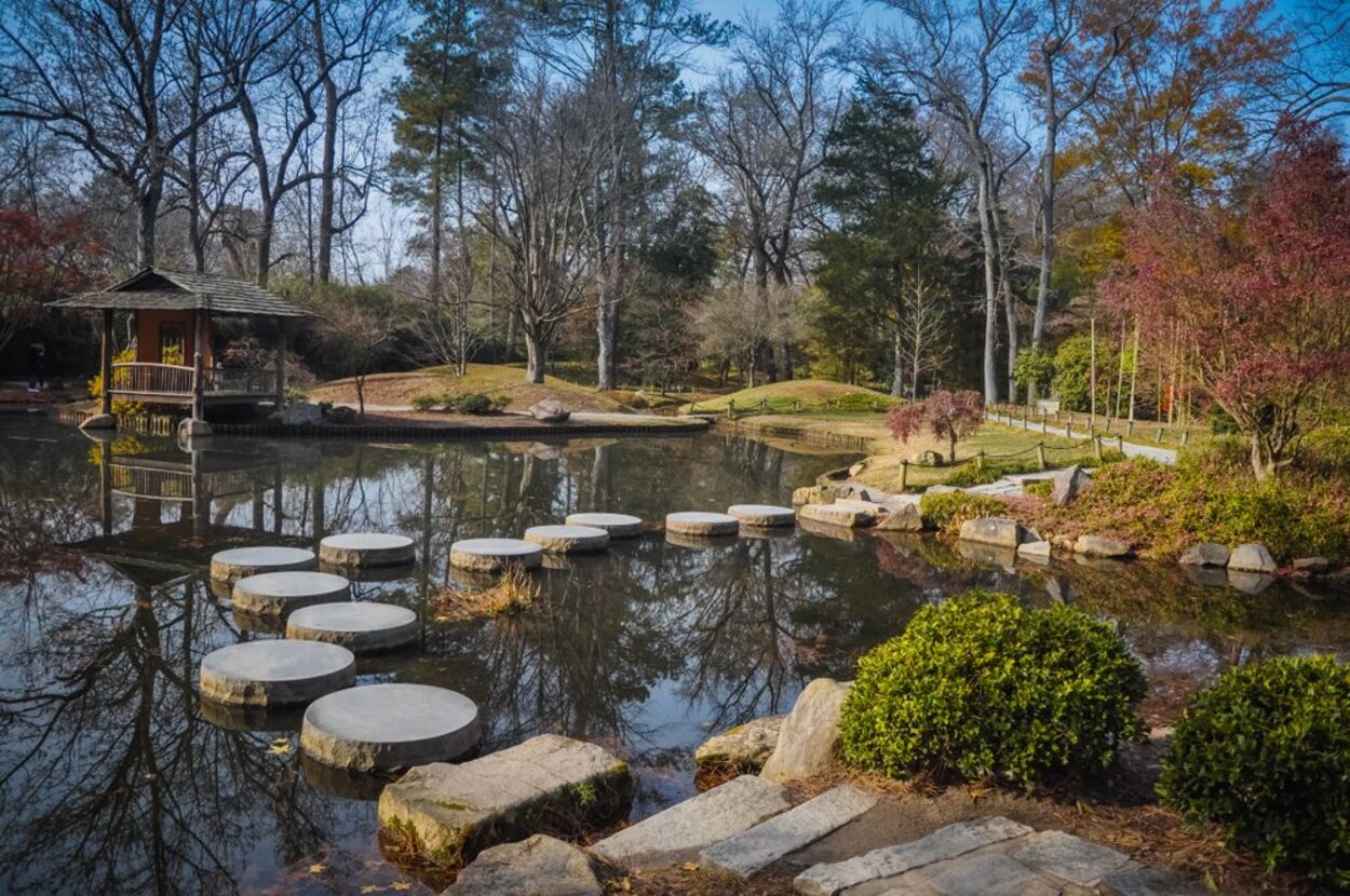 Jardín Japonés en el Maymont Park en Richmond