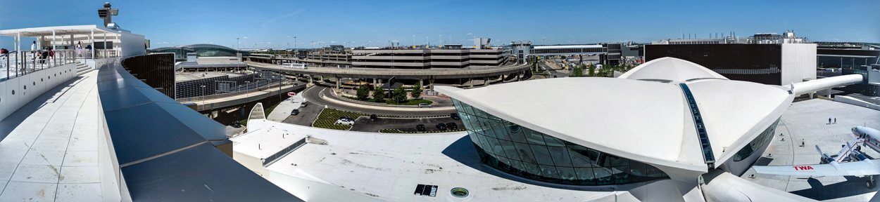 Panorámica del TWA Hotel desde su azotea