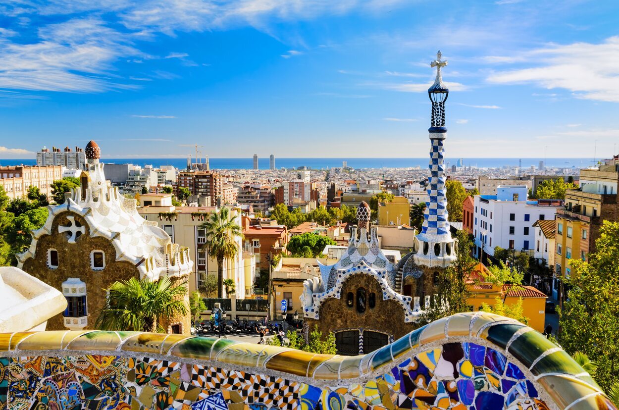 Una de las vistas más características el Park Güell