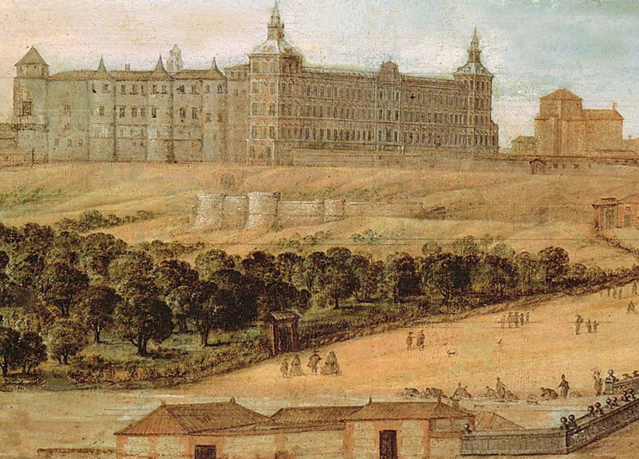 Pintura que representa al Real Alcázar de Madrid