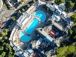 Vista aérea del Balneario Széchenyi de Budapest