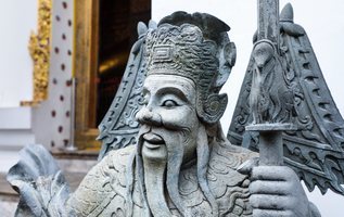 Estatua en el templo de Wat Pho en Bangkok